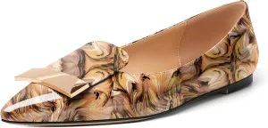 Mettesally Women Buckle Flats Shoes, Pointed Toe Slip On Comfortable Flats, Dressy Daily Casual Ballet Flat Shoes