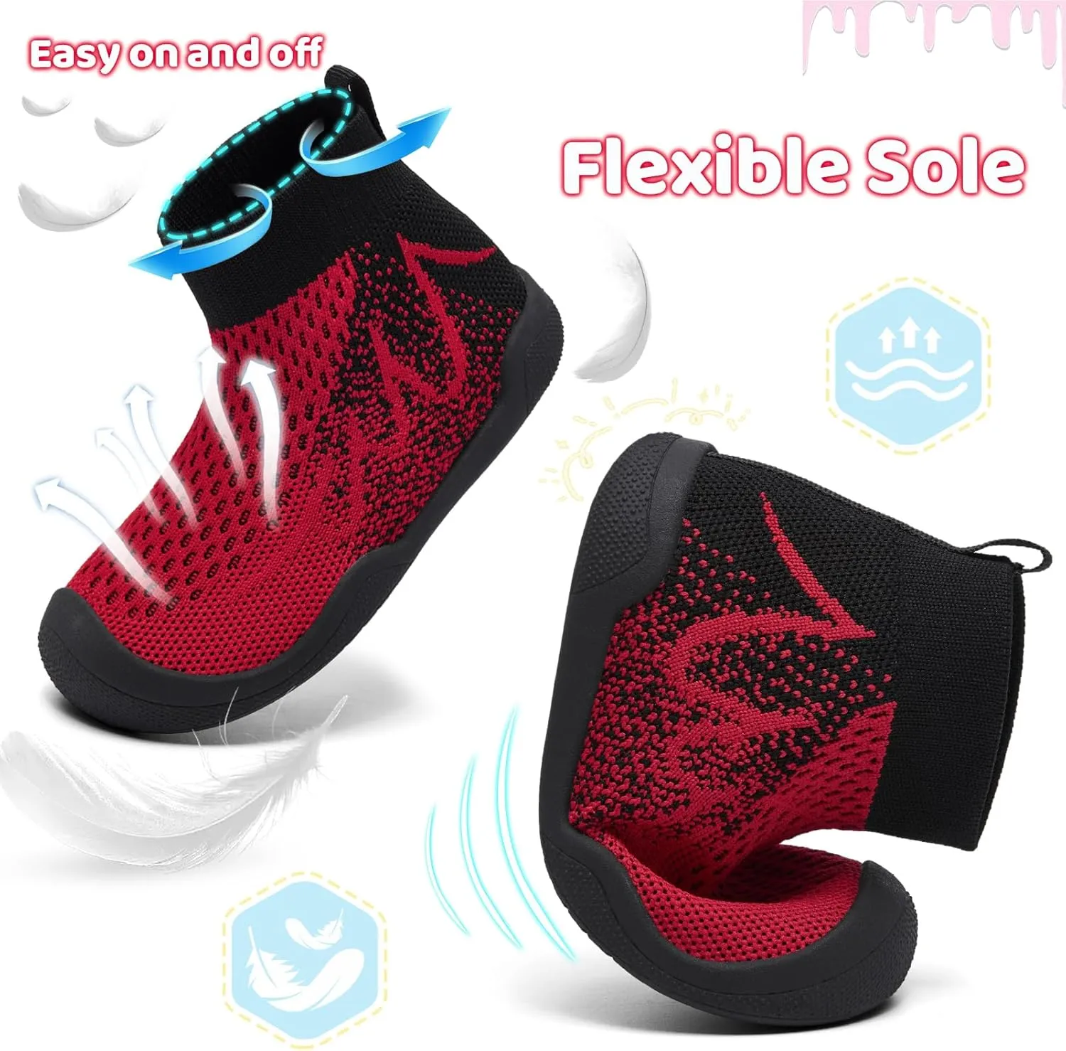 Minimalist Barefoot Sock Wrestling Shoes for Toddler and Little Kid | Lightweight Eco-friendlier Water Shoes | Multi-Purpose & Ultra Portab