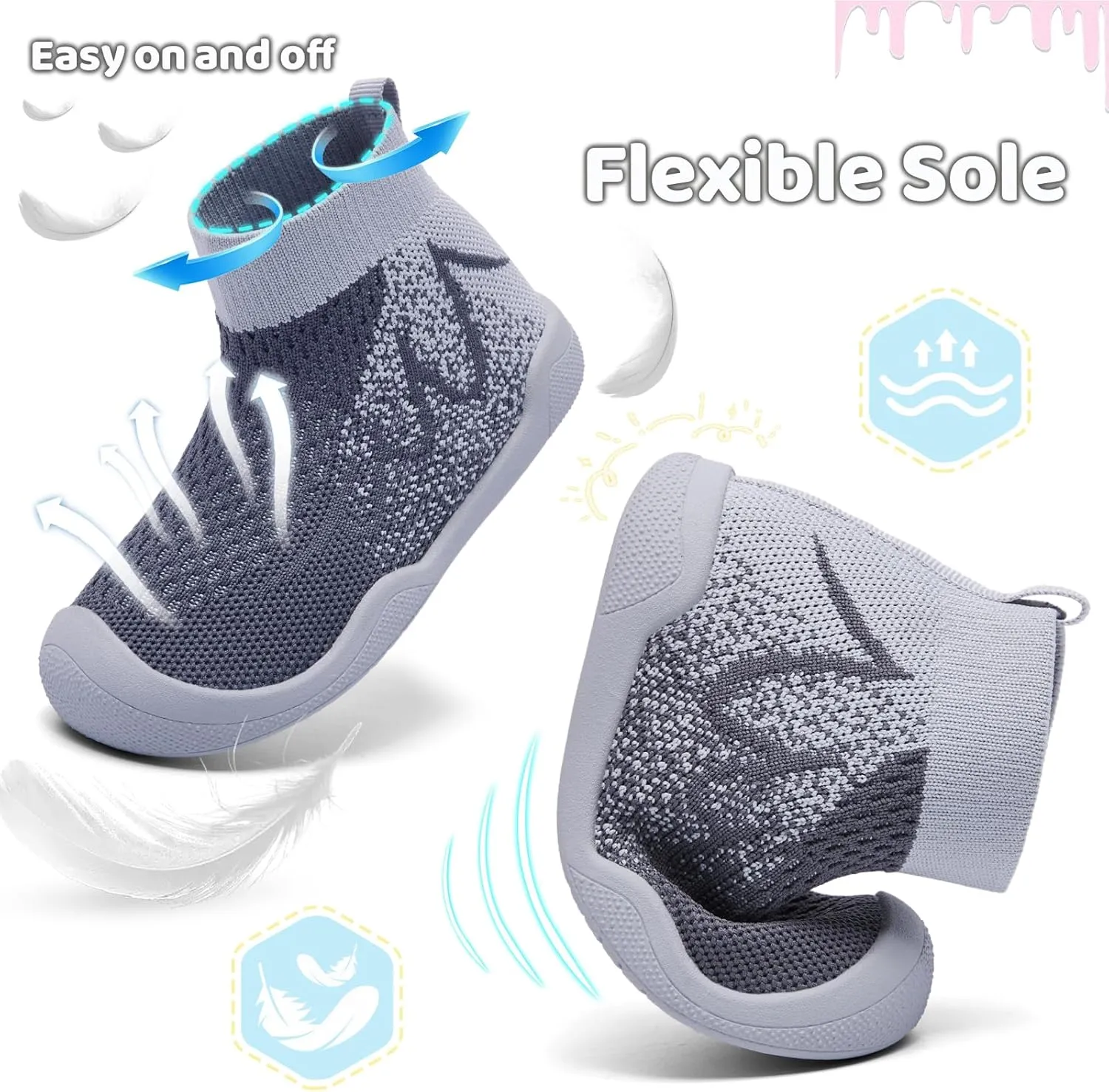 Minimalist Barefoot Sock Wrestling Shoes for Toddler and Little Kid | Lightweight Eco-friendlier Water Shoes | Multi-Purpose & Ultra Portab