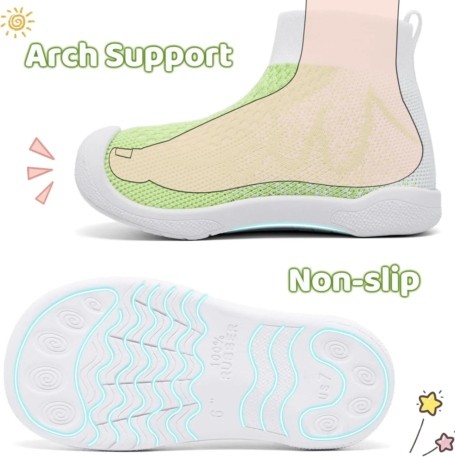 Minimalist Barefoot Sock Wrestling Shoes for Toddler and Little Kid | Lightweight Eco-friendlier Water Shoes | Multi-Purpose & Ultra Portab