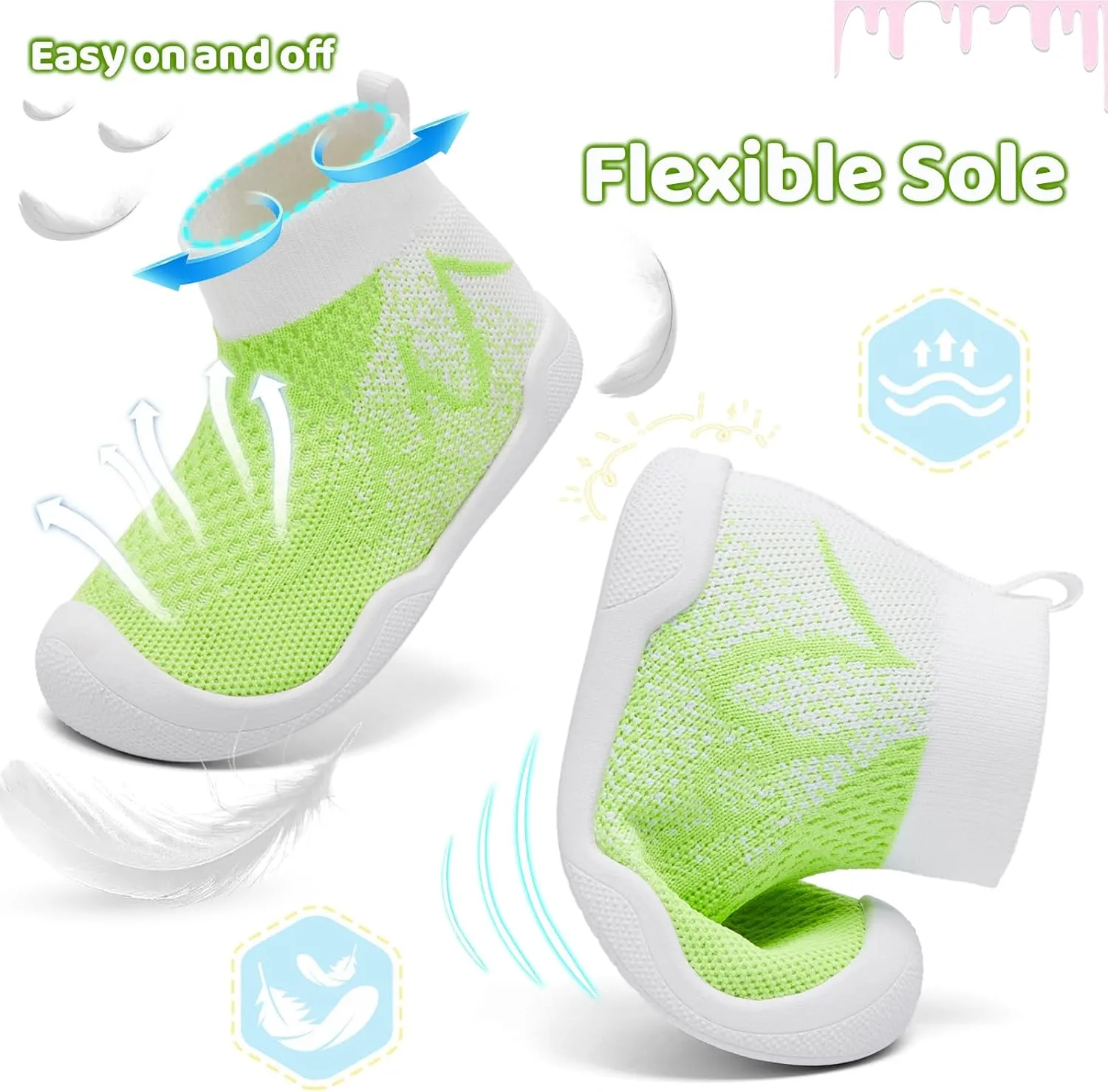 Minimalist Barefoot Sock Wrestling Shoes for Toddler and Little Kid | Lightweight Eco-friendlier Water Shoes | Multi-Purpose & Ultra Portab