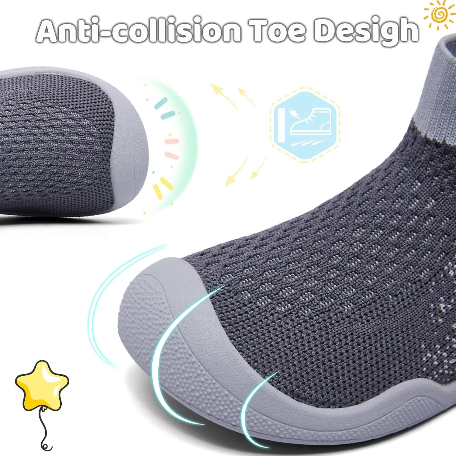 Minimalist Barefoot Sock Wrestling Shoes for Toddler and Little Kid | Lightweight Eco-friendlier Water Shoes | Multi-Purpose & Ultra Portab
