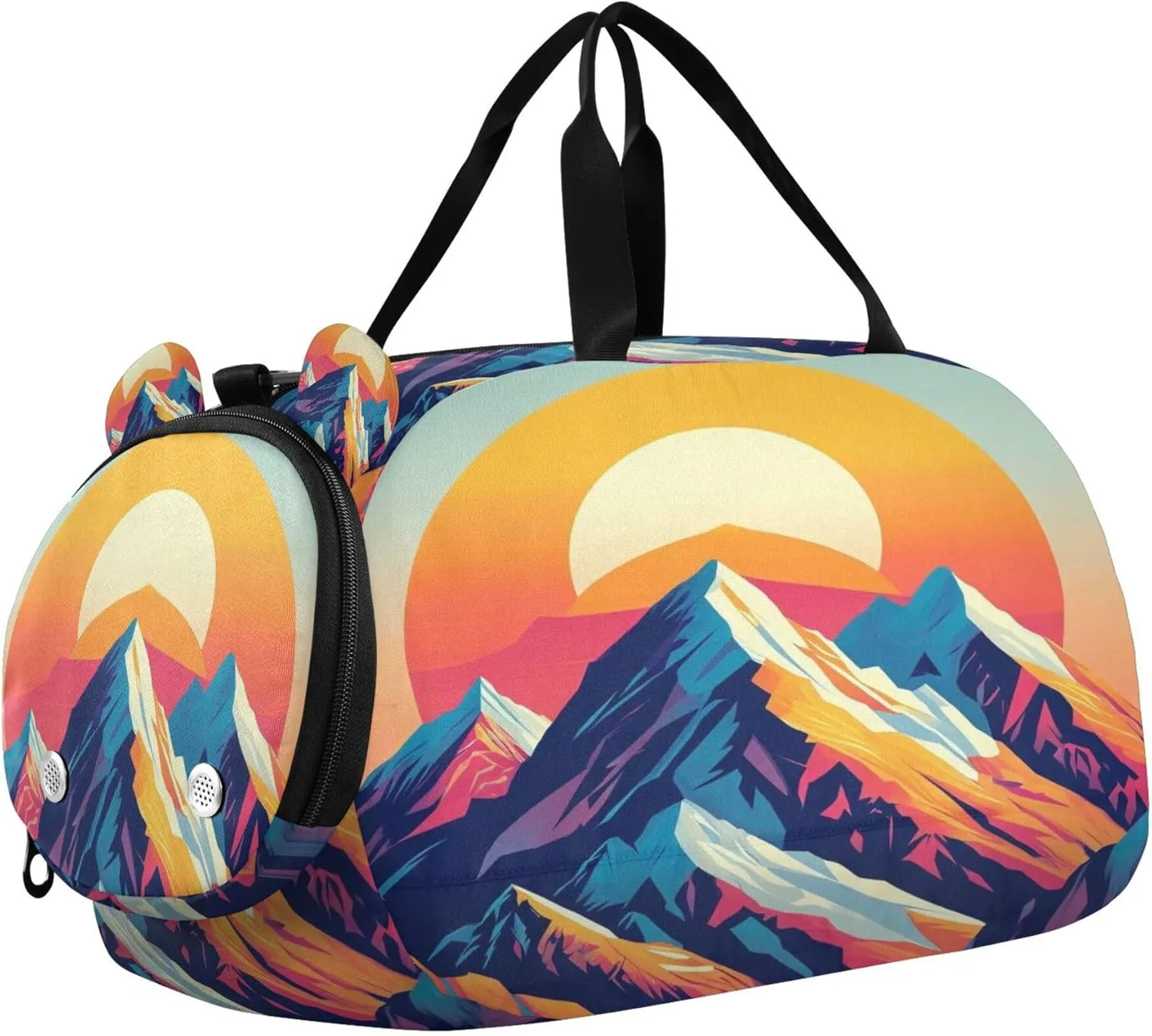 Mountain Youth Sports & Travel Duffle Bag with Shoe Compartment,Waterproof Gym Bag for Girls and Boys (Overnight Essentials Organizer)