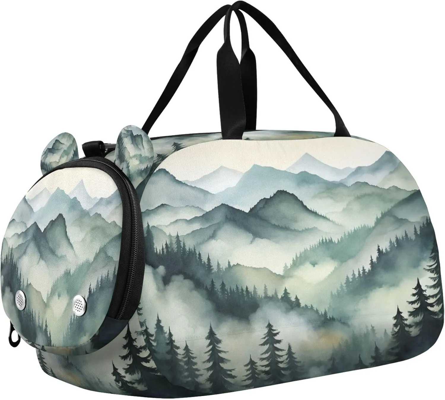 Mountain Youth Sports & Travel Duffle Bag with Shoe Compartment,Waterproof Gym Bag for Girls and Boys (Overnight Essentials Organizer)