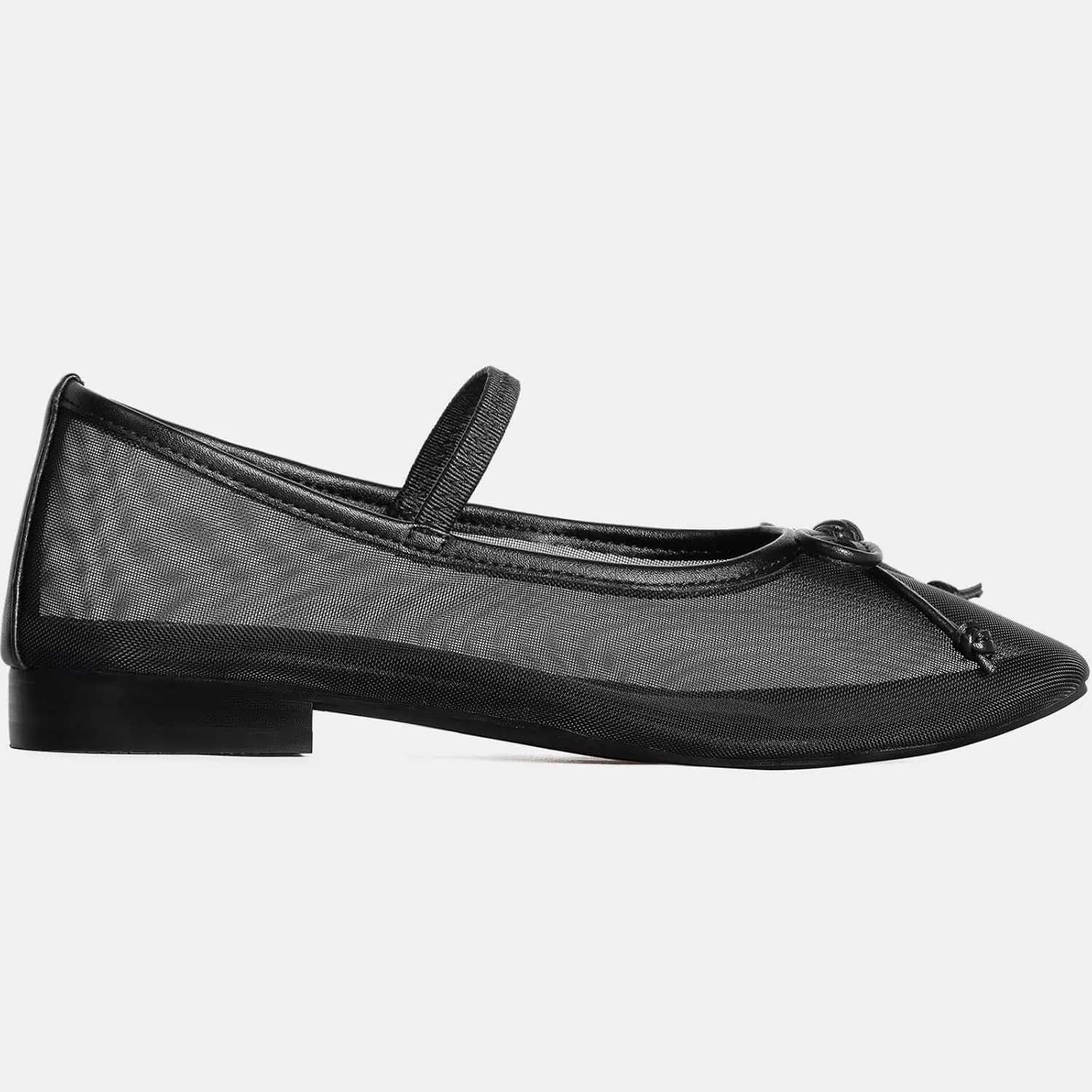 MUCCCUTE Mesh Ballet Flats for Women Round Toe Mesh Mary Jane Flats Shoes with Strap Ballerina Shoes Casual Dressy Office