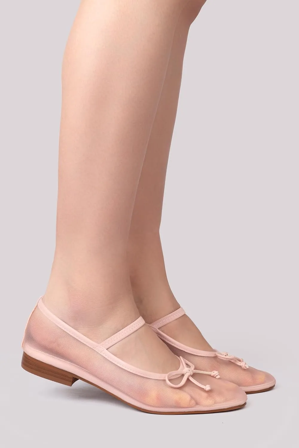 MUCCCUTE Mesh Ballet Flats for Women Round Toe Mesh Mary Jane Flats Shoes with Strap Ballerina Shoes Casual Dressy Office