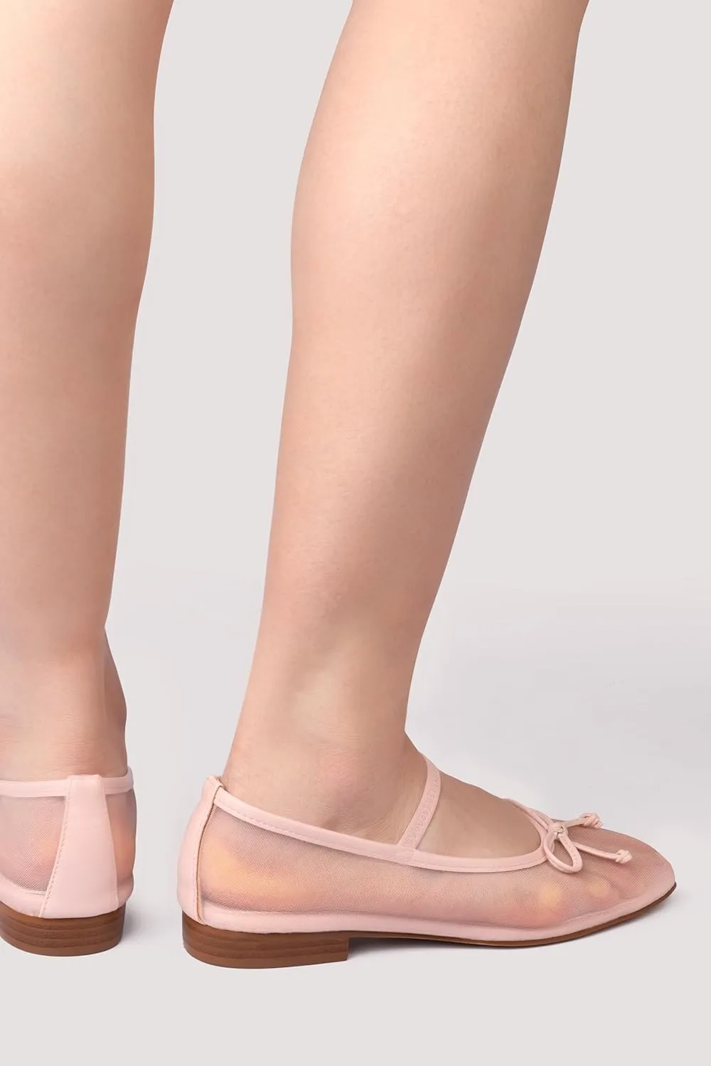 MUCCCUTE Mesh Ballet Flats for Women Round Toe Mesh Mary Jane Flats Shoes with Strap Ballerina Shoes Casual Dressy Office