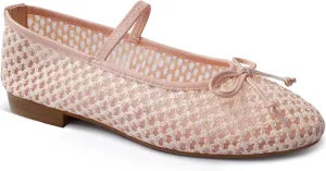 MUCCCUTE Mesh Ballet Flats for Women Round Toe Mesh Mary Jane Flats Shoes with Strap Ballerina Shoes Casual Dressy Office