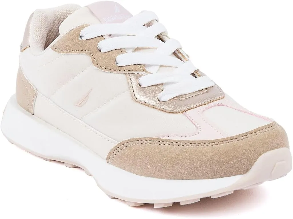 Nautica Girls' Sneakers - Lace-Up Tennis Shoes, Casual & Comfortable for Toddlers,Toddler, Little Kids & Big Kids (Platform/Regular)