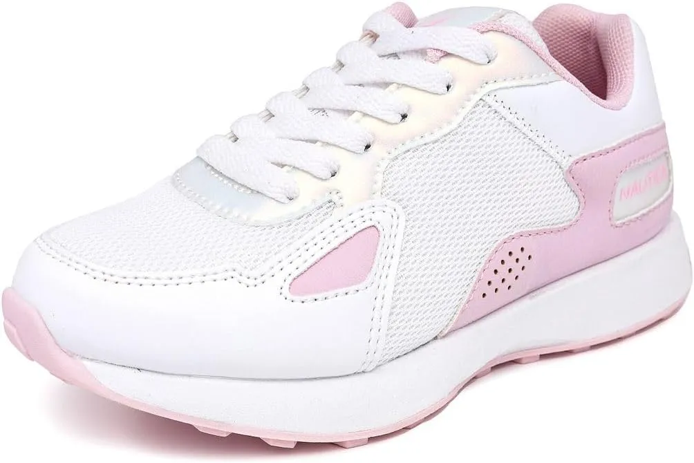 Nautica Girls' Sneakers - Lace-Up Tennis Shoes, Casual & Comfortable for Toddlers,Toddler, Little Kids & Big Kids (Platform/Regular)