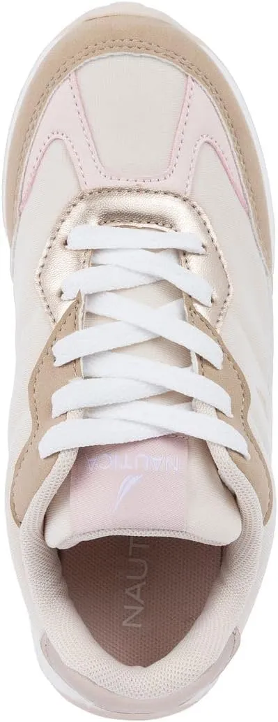 Nautica Girls' Sneakers - Lace-Up Tennis Shoes, Casual & Comfortable for Toddlers,Toddler, Little Kids & Big Kids (Platform/Regular)