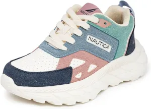 Nautica Girls' Sneakers - Lace-Up Tennis Shoes, Casual & Comfortable for Toddlers,Toddler, Little Kids & Big Kids (Platform/Regular)
