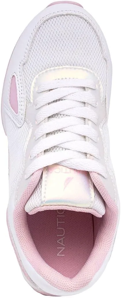 Nautica Girls' Sneakers - Lace-Up Tennis Shoes, Casual & Comfortable for Toddlers,Toddler, Little Kids & Big Kids (Platform/Regular)
