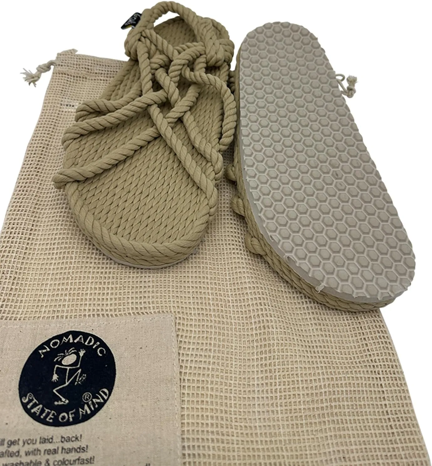 Nomadic State of Mind Rope Sandals, JC Sandals For Men and Women, Unisex, Handmade, Jesus Shoes, Straw Sandals