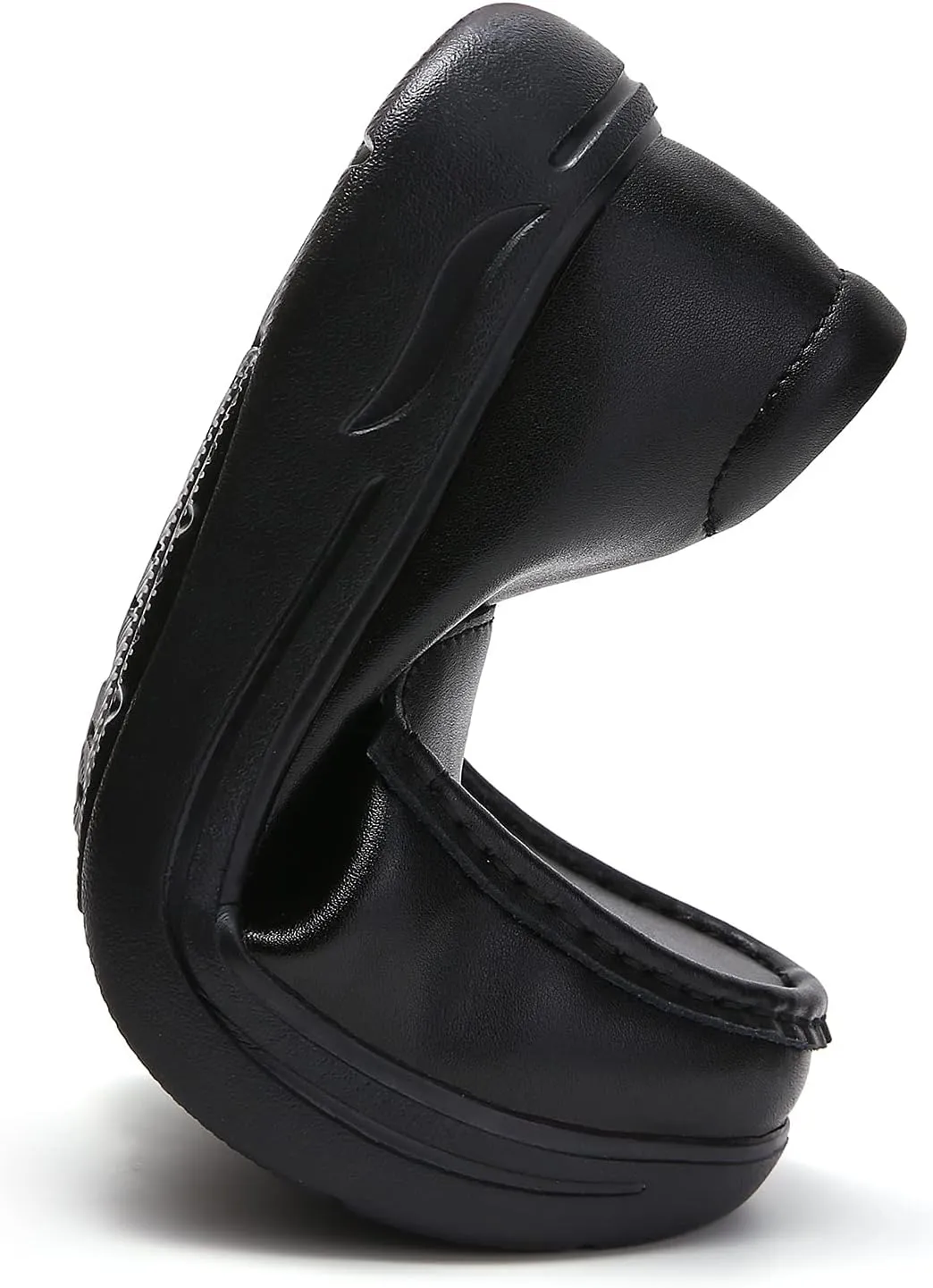 Nurse Shoes Women Nursing Work Healthcare Slip Resistant Breathable Restaurant Food Service Lightweight Leather Loafers