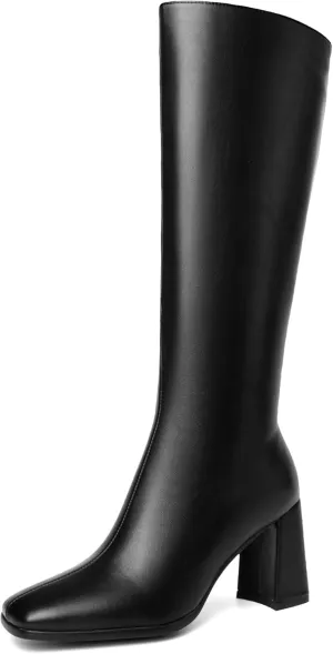 olomisa Sparkly Boots for Women, Rhinestone Knee High Boots Pointed Toe Stiletto Heeled Ankle Booties Bling Sparkling Boots