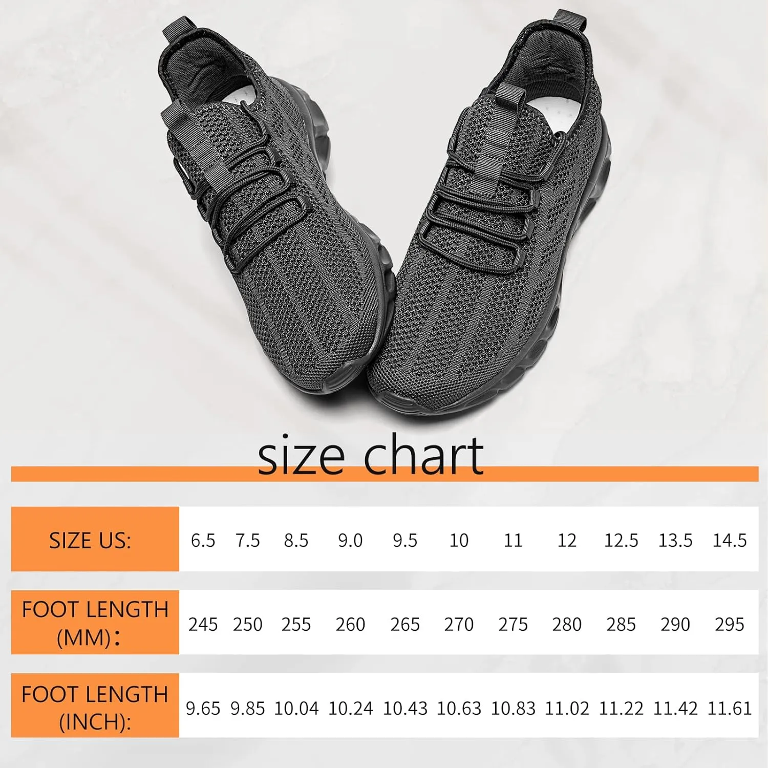 Oltyutc Mens Gym Running Shoes Slip-On Tennis Shoes Non Slip Breathable Workout Sneakers for Walking Jogging