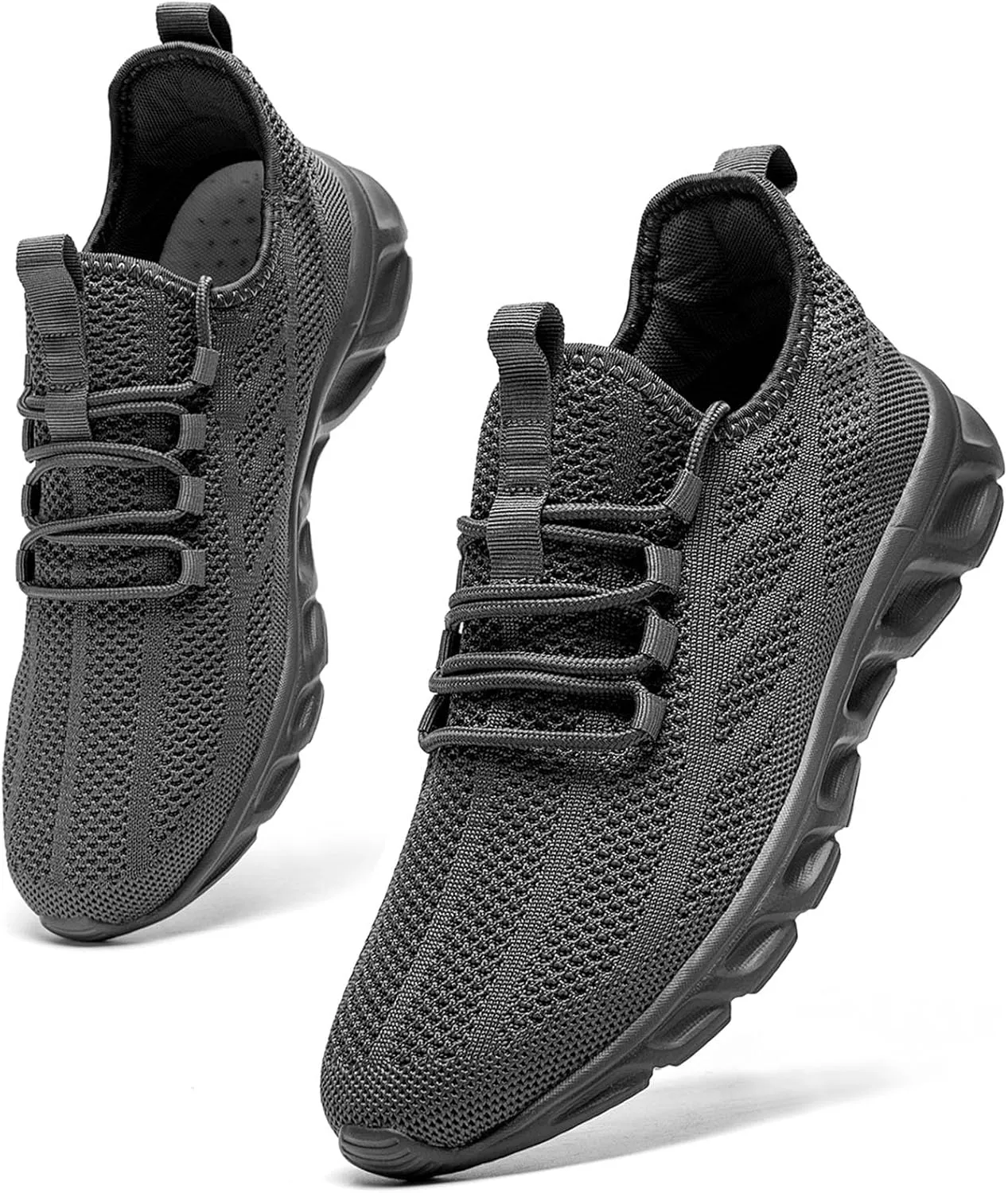 Oltyutc Mens Gym Running Shoes Slip-On Tennis Shoes Non Slip Breathable Workout Sneakers for Walking Jogging