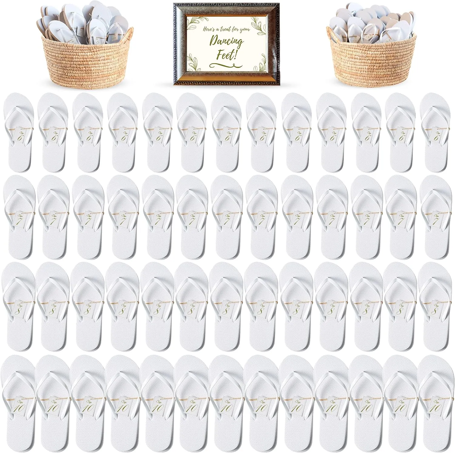 Orca Bulk Flip Flops For Wedding Guests | 52 Pack Wholesale Wedding Sandals