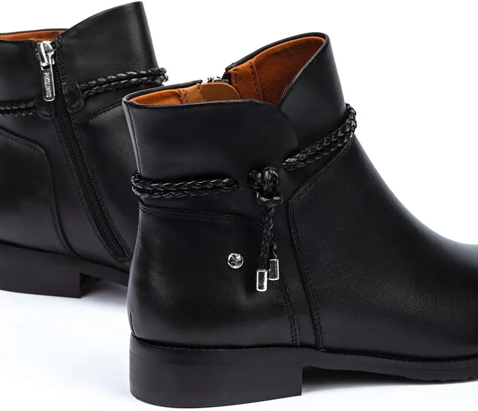 PIKOLINOS Flat Ankle Boots Leather Royal for Woman