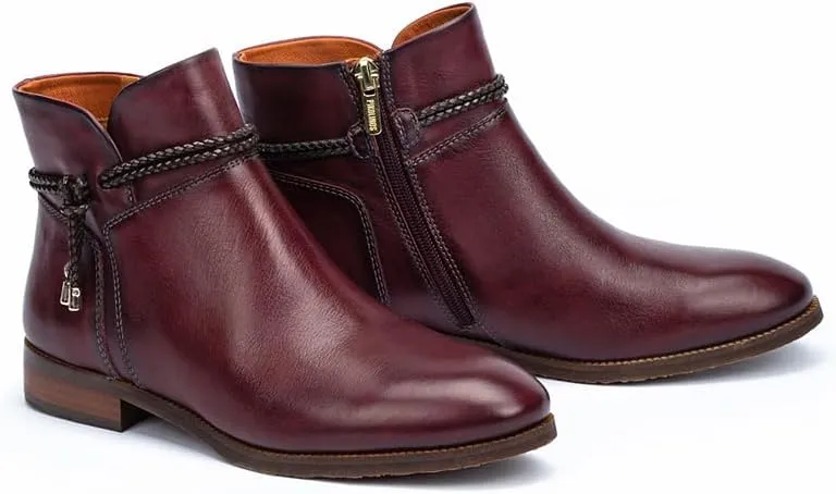 PIKOLINOS Flat Ankle Boots Leather Royal for Woman