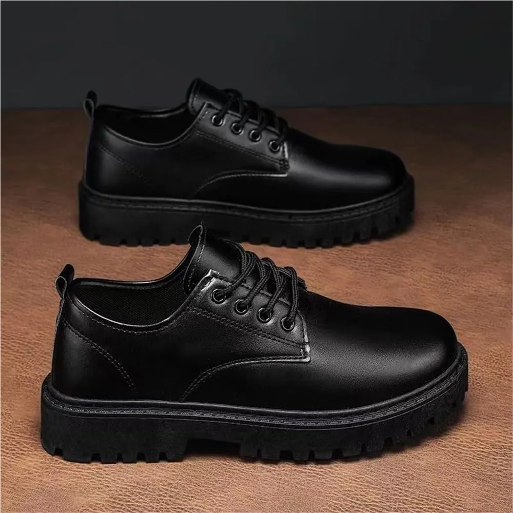 Platform Work Oxfords Round Toe Lug Sole Heightening Comfortable Business Formal Shoes Classic Lace Up Office Loafers Thanksgiving Christmas Year Party Daily