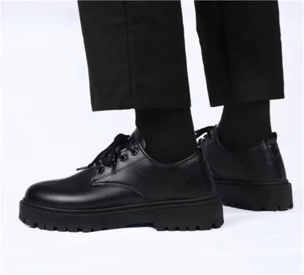 Platform Work Oxfords Round Toe Lug Sole Heightening Comfortable Business Formal Shoes Classic Lace Up Office Loafers Thanksgiving Christmas Year Party Daily