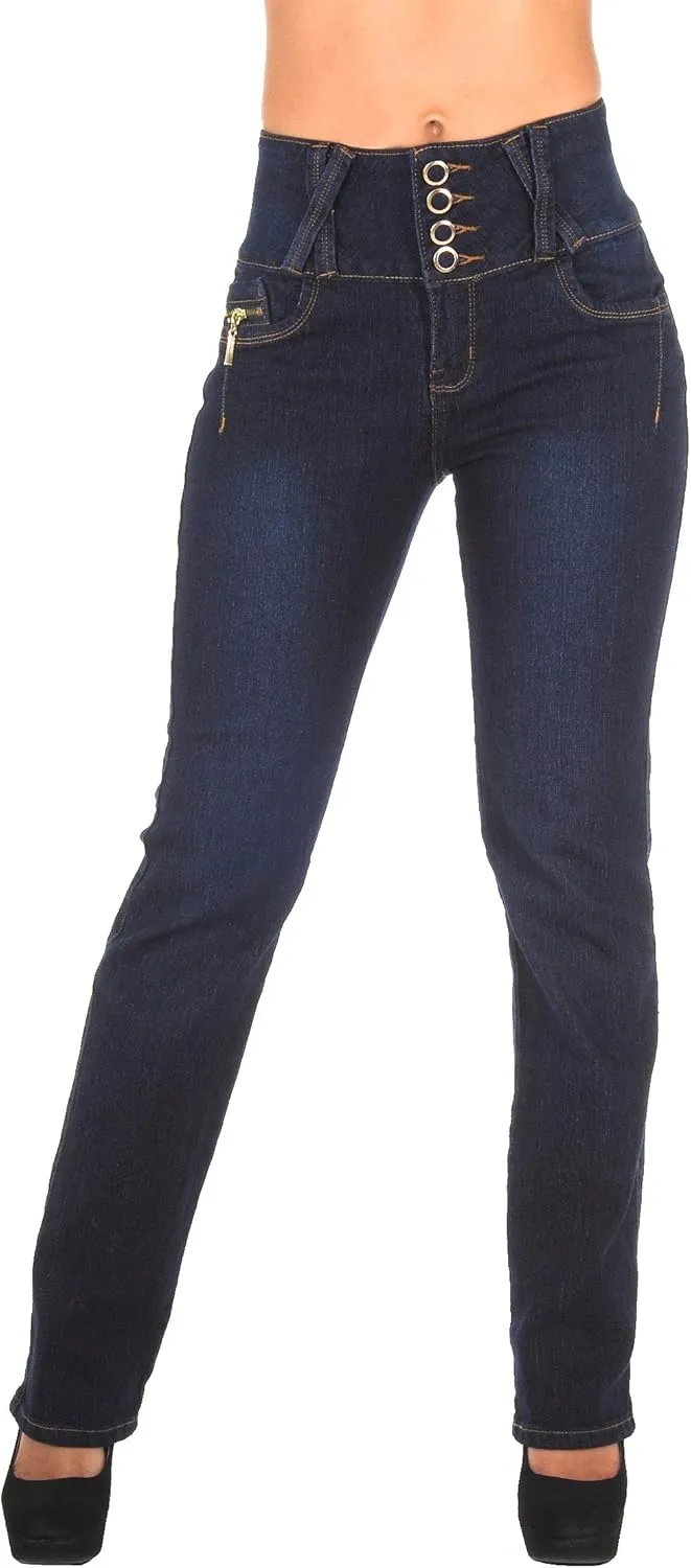 Plus/Junior Size Butt Lifting Levanta Cola High Waist Boot Leg Jeans