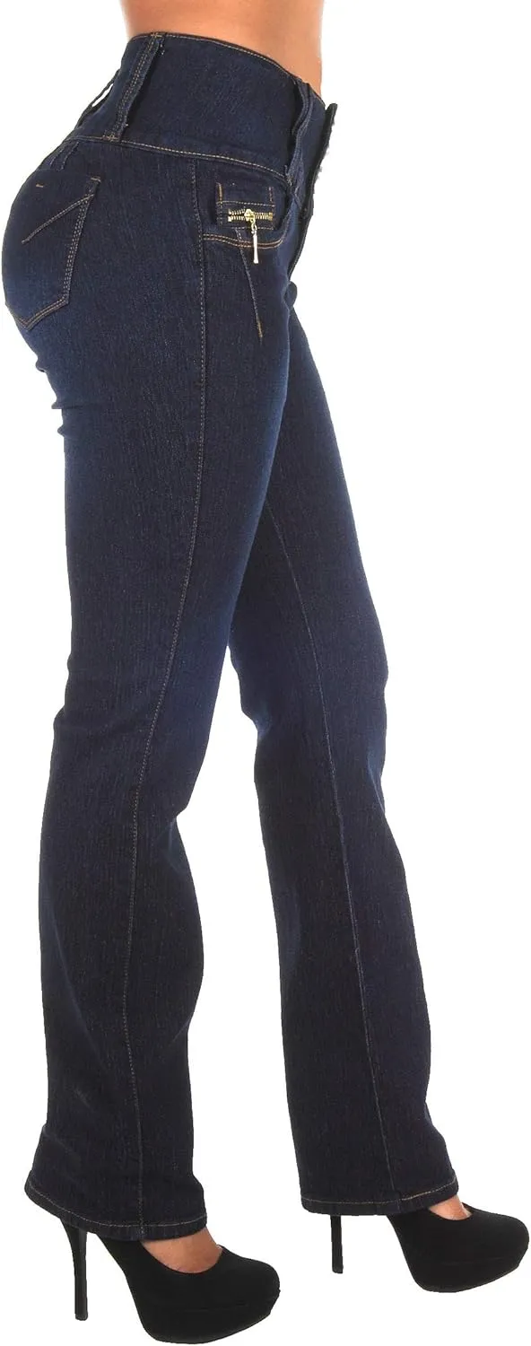 Plus/Junior Size Butt Lifting Levanta Cola High Waist Boot Leg Jeans