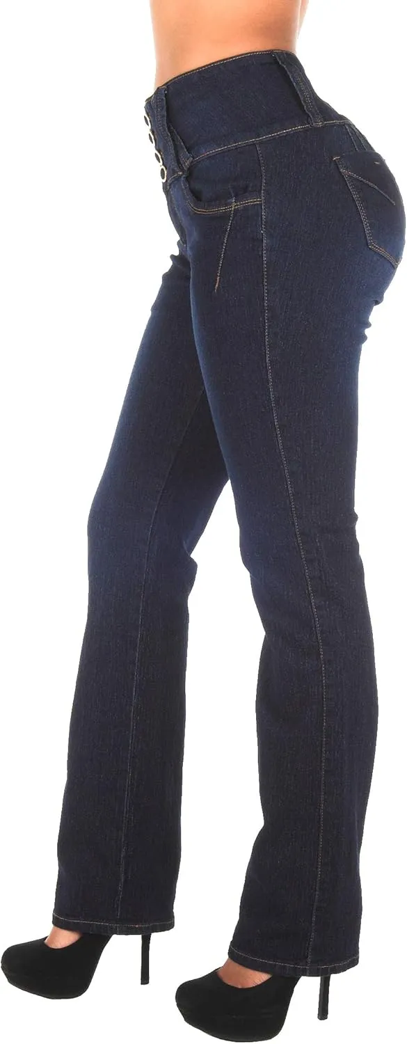 Plus/Junior Size Butt Lifting Levanta Cola High Waist Boot Leg Jeans