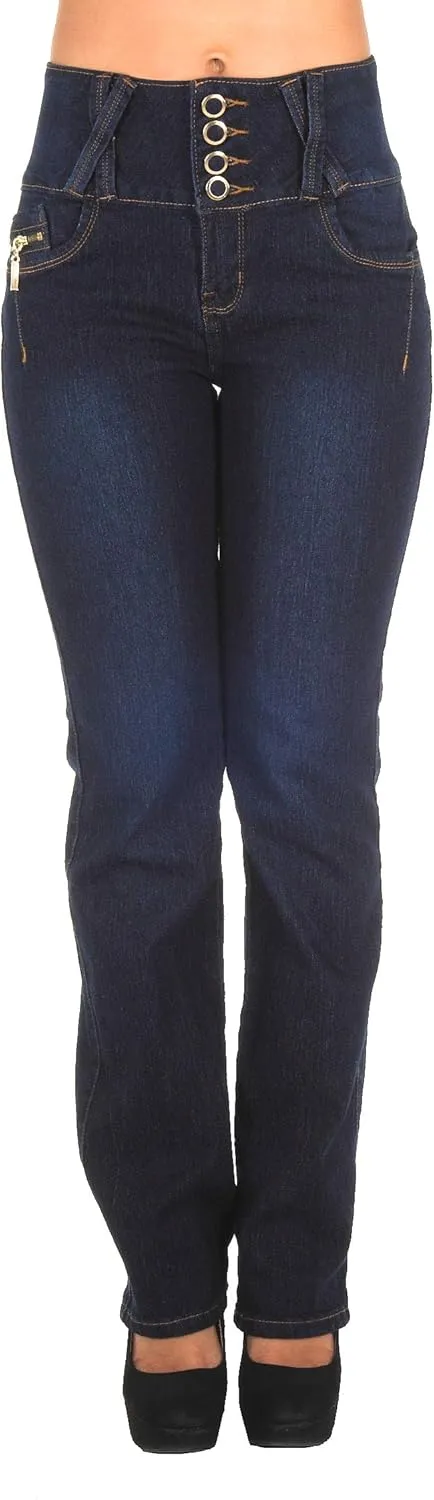 Plus/Junior Size Butt Lifting Levanta Cola High Waist Boot Leg Jeans