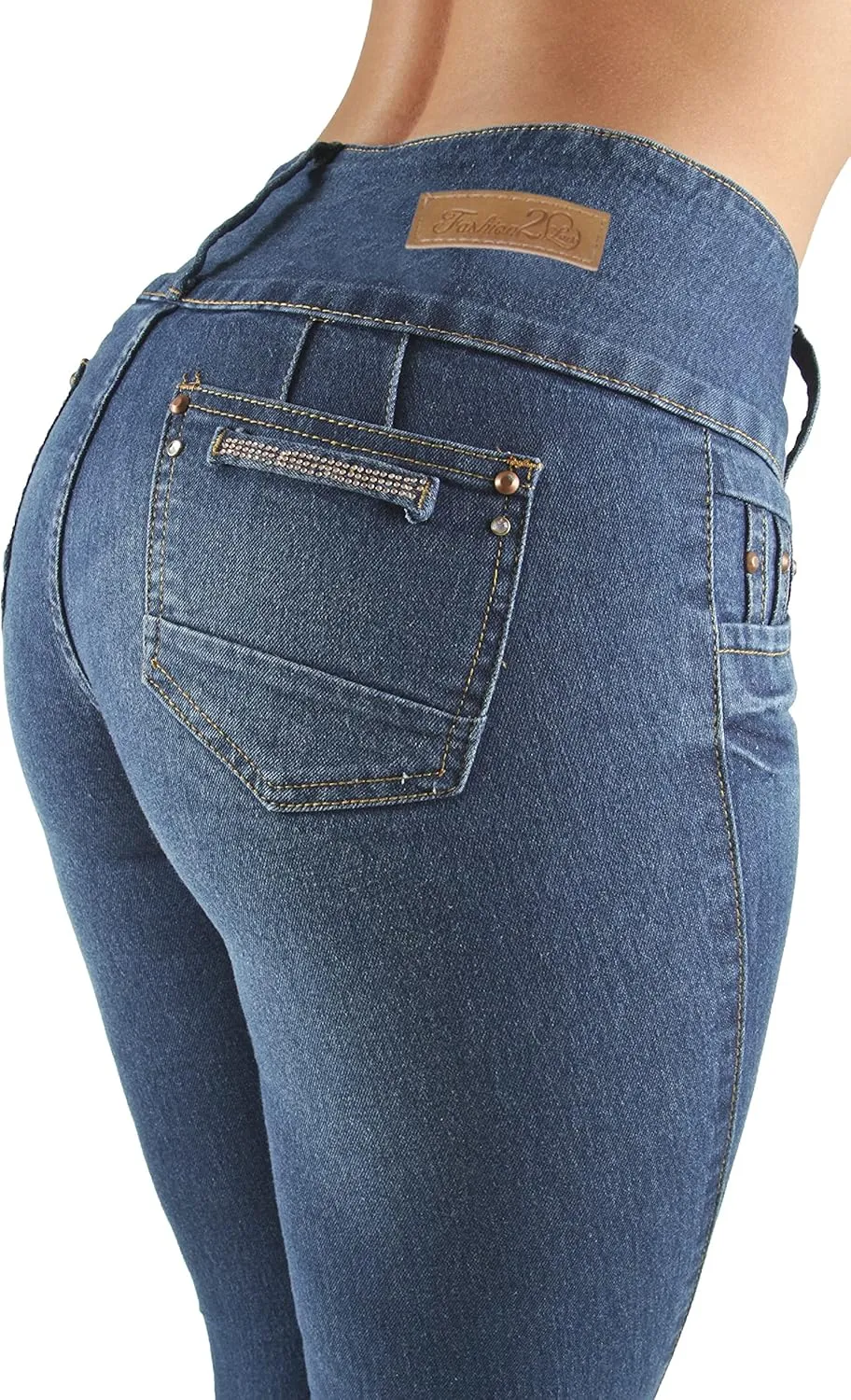 Plus/Junior Size Colombian Design High Waist Butt Lift Levanta Cola Skinny Jeans