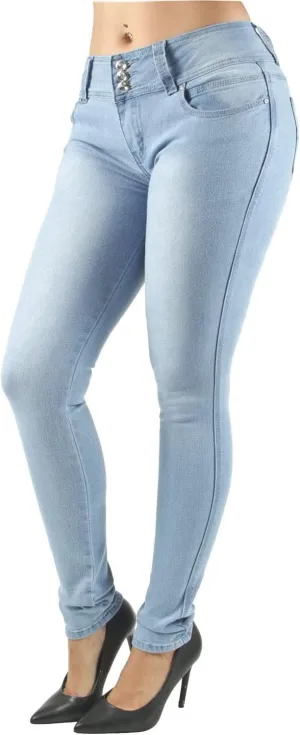 Plus/Junior Size Colombian Design High Waist Butt Lift Levanta Cola Skinny Jeans