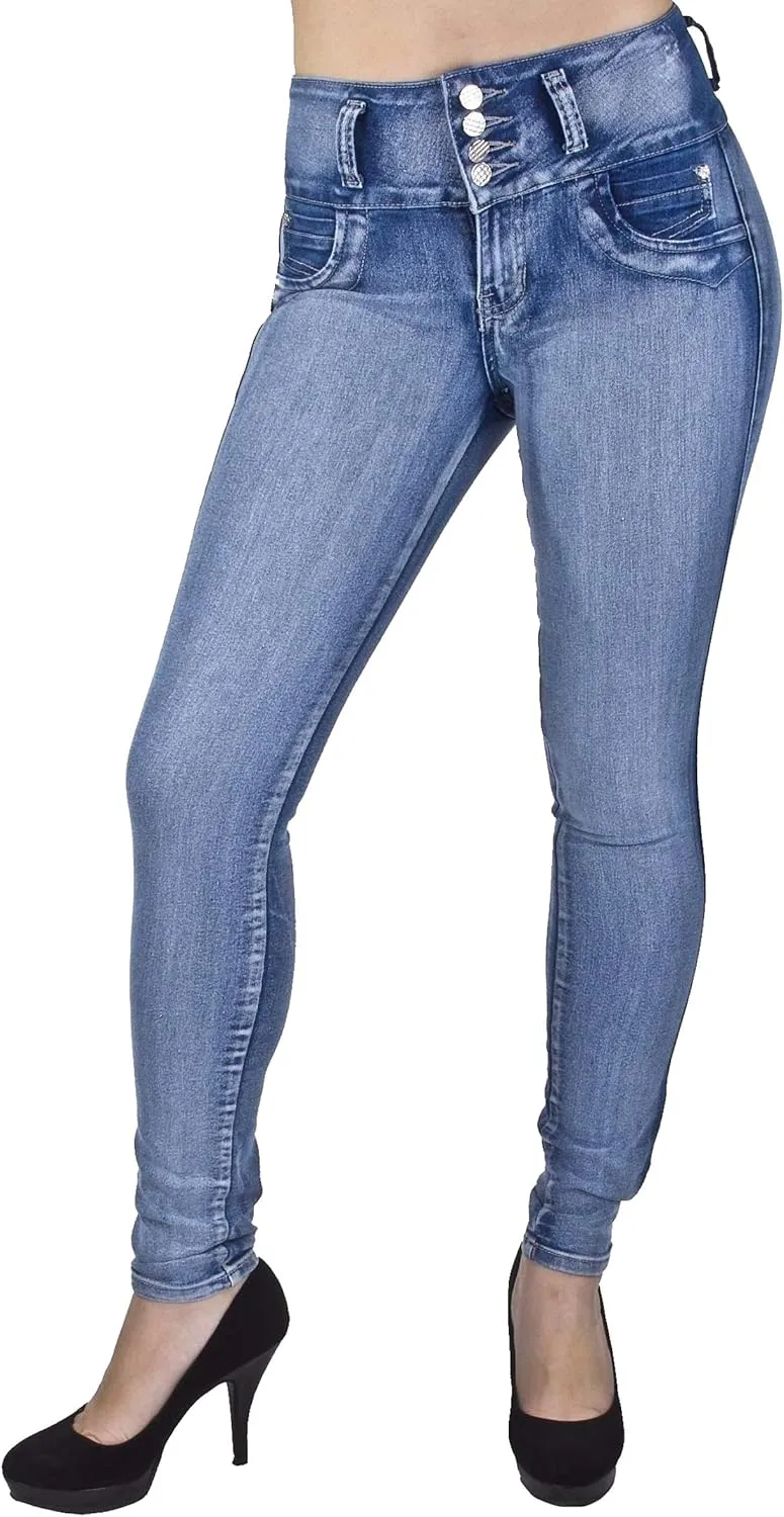 Plus/Junior Size Colombian Design High Waist Butt Lift Levanta Cola Skinny Jeans