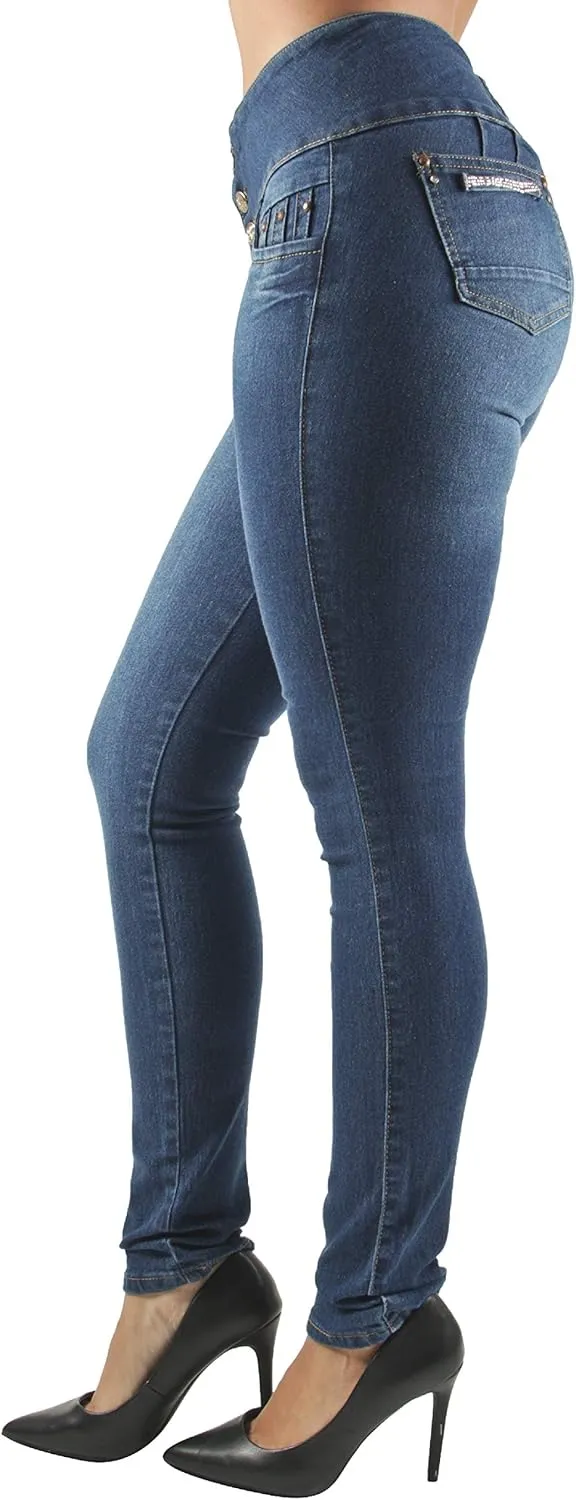 Plus/Junior Size Colombian Design High Waist Butt Lift Levanta Cola Skinny Jeans