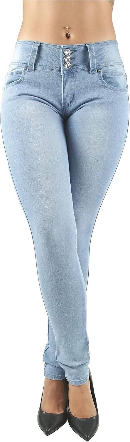 Plus/Junior Size Colombian Design High Waist Butt Lift Levanta Cola Skinny Jeans