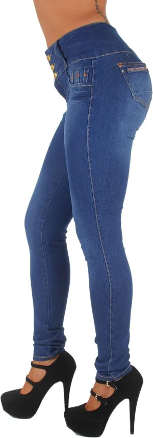 Plus/Junior Size Colombian Design High Waist Butt Lift Levanta Cola Skinny Jeans