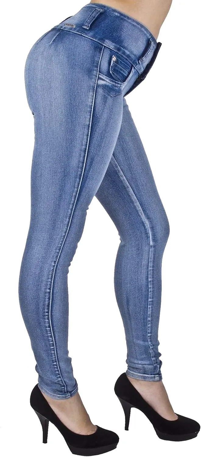 Plus/Junior Size Colombian Design High Waist Butt Lift Levanta Cola Skinny Jeans