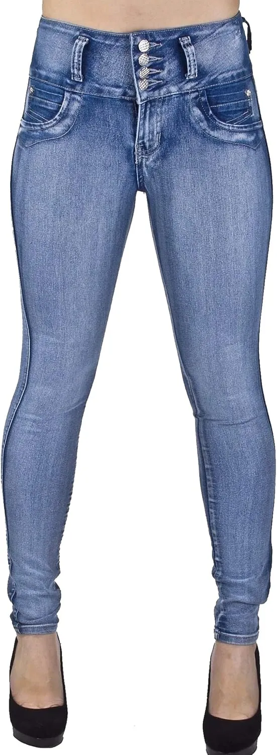 Plus/Junior Size Colombian Design High Waist Butt Lift Levanta Cola Skinny Jeans