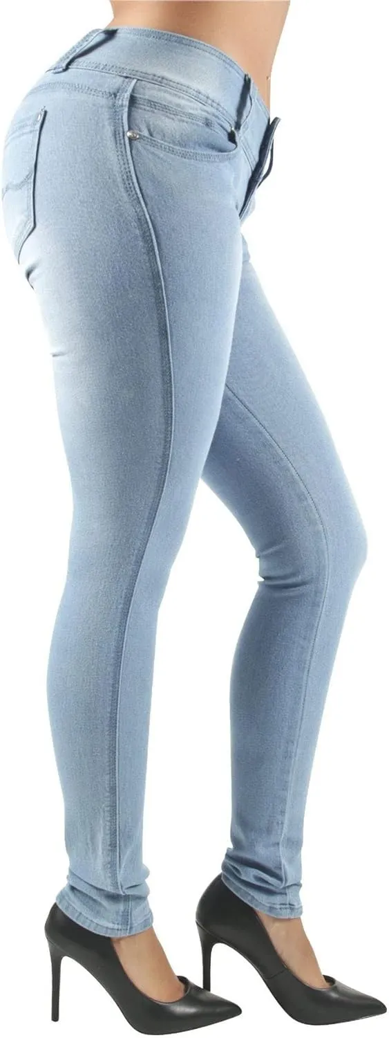 Plus/Junior Size Colombian Design High Waist Butt Lift Levanta Cola Skinny Jeans