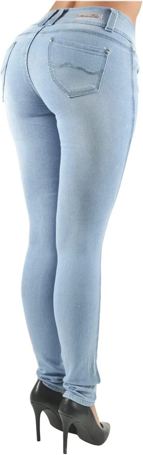 Plus/Junior Size Colombian Design High Waist Butt Lift Levanta Cola Skinny Jeans