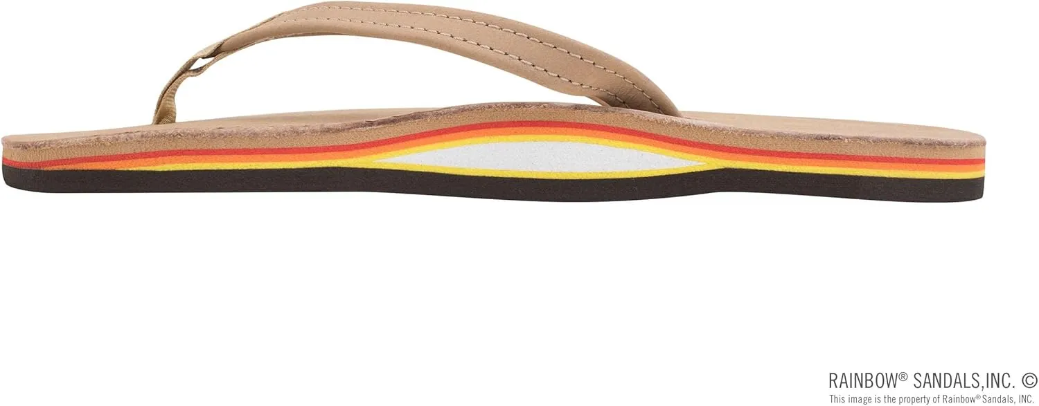 Rainbow Sandals Women's Single Layer Leather Sandal Narrow Strap