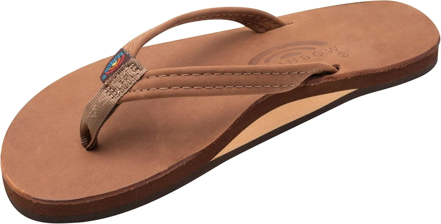 Rainbow Sandals Women's Single Layer Leather Sandal Narrow Strap