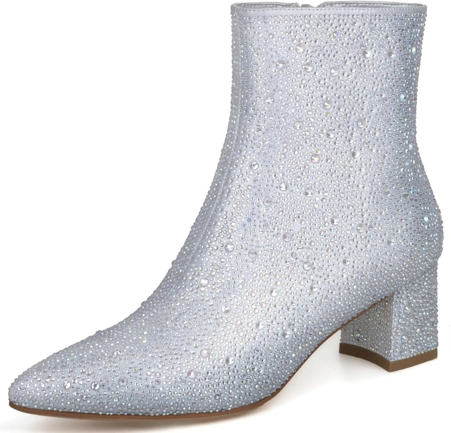 Rhinestone Boots for Women Sparkly Cowgirl Boots Pointed Toe Chunky Heels Rhinestone Cowboy Boots