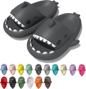 rosyclo Shark Cloud Slippers, Shark Cute Slides for Women Man,Summer Slipper Sandals for Boys Girls Spa Platform Shoes Non-Slip Beach Open Toe Beach Sandals Shower Couple Shoes