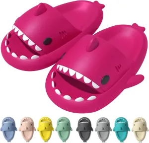 rosyclo Shark Cloud Slippers, Shark Cute Slides for Women Man,Summer Slipper Sandals for Boys Girls Spa Platform Shoes Non-Slip Beach Open Toe Beach Sandals Shower Couple Shoes