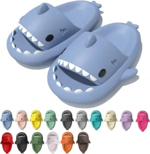 rosyclo Shark Cloud Slippers, Shark Cute Slides for Women Man,Summer Slipper Sandals for Boys Girls Spa Platform Shoes Non-Slip Beach Open Toe Beach Sandals Shower Couple Shoes