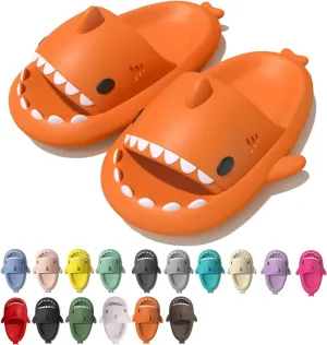 rosyclo Shark Cloud Slippers, Shark Cute Slides for Women Man,Summer Slipper Sandals for Boys Girls Spa Platform Shoes Non-Slip Beach Open Toe Beach Sandals Shower Couple Shoes