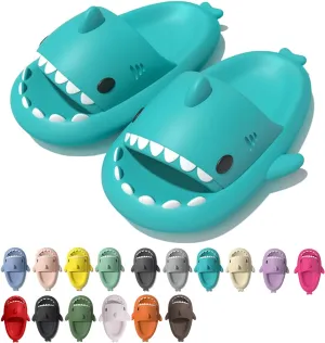 rosyclo Shark Cloud Slippers, Shark Cute Slides for Women Man,Summer Slipper Sandals for Boys Girls Spa Platform Shoes Non-Slip Beach Open Toe Beach Sandals Shower Couple Shoes