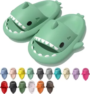 rosyclo Shark Cloud Slippers, Shark Cute Slides for Women Man,Summer Slipper Sandals for Boys Girls Spa Platform Shoes Non-Slip Beach Open Toe Beach Sandals Shower Couple Shoes